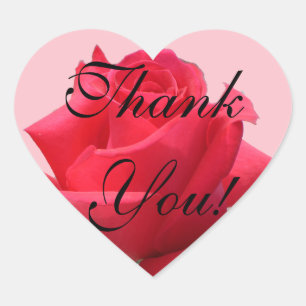 Red Rose Thank You Sticker