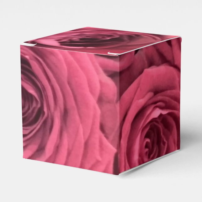 Red rose theme favour boxes (Front Side)