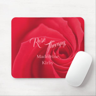 Red Rose Therapy Opaque Personalised Mouse Mat
