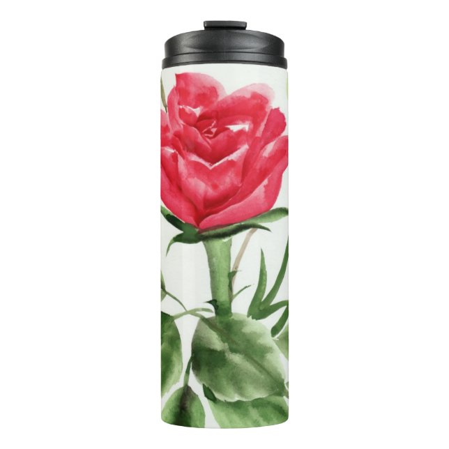 Red Rose Thermal Tumbler (Front)