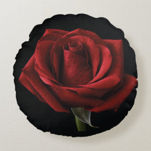 Red rose throw pillow
