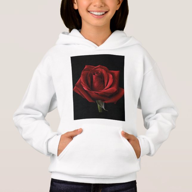 Red rose throw pillow (Front)