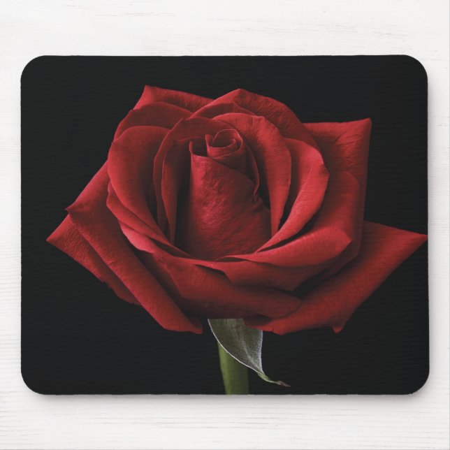 Red rose throw pillow mouse mat (Front)