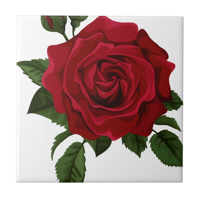 Red rose tile (Front)