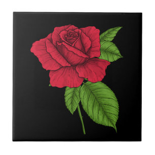 Red rose tile