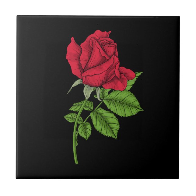 Red rose tile (Front)