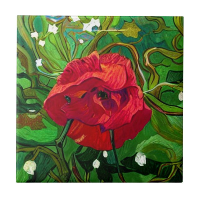 RED ROSE  TILE (Front)