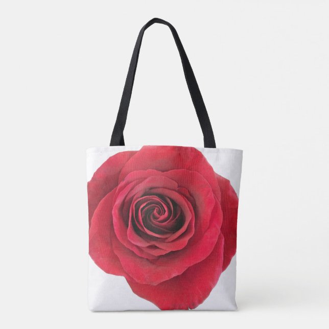 Red Rose Tote Bag (Back)