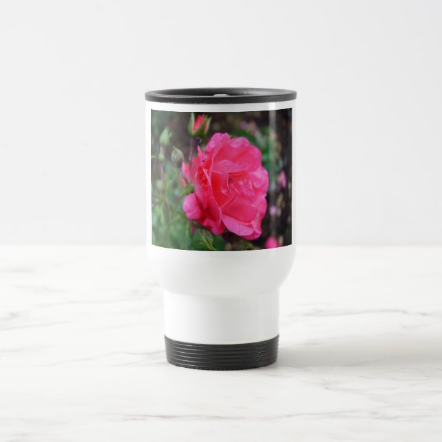 Red Rose Travel Mug (Center)