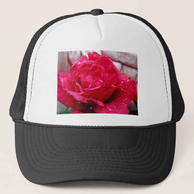 Red Rose Trucker Hat (Front)