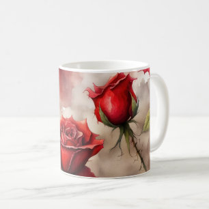 Red Rose Valentine or Thank You Coffee Mug