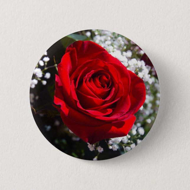 Red Rose Valentine's Day pin (Front)