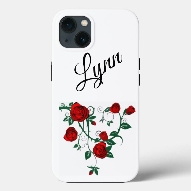 Red Rose Vine Apple iPhone 13, Tough Case-Mate iPhone Case (Back)