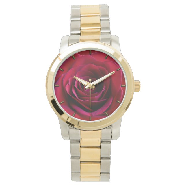 Red Rose Watch Romantic Red Rose Wrist Watches (Front)