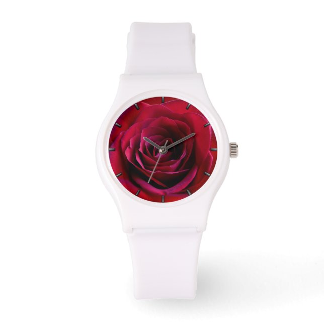 Red Rose Watch Romantic Red Rose Wrist Watches (Front)