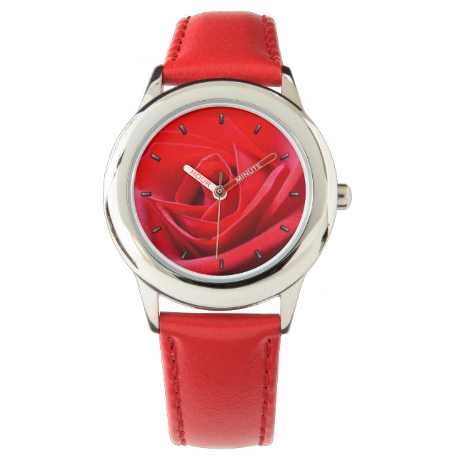 Red Rose Watch Romantic Rose Wrist Watches (Front)
