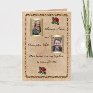 Red Rose Wedding Announcement