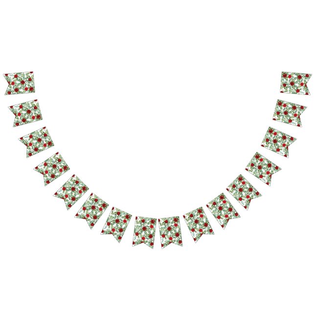 Red Rose Wedding Elegant Classic Bunting (All)