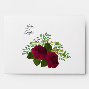 red Rose Wedding Envelope