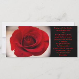 Red Rose Wedding Invitation