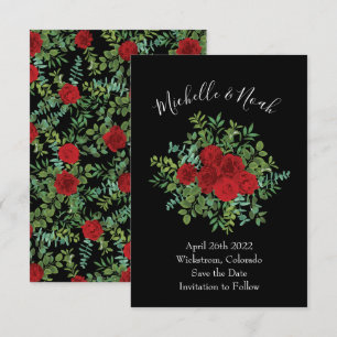 Red Rose Wedding Invitation