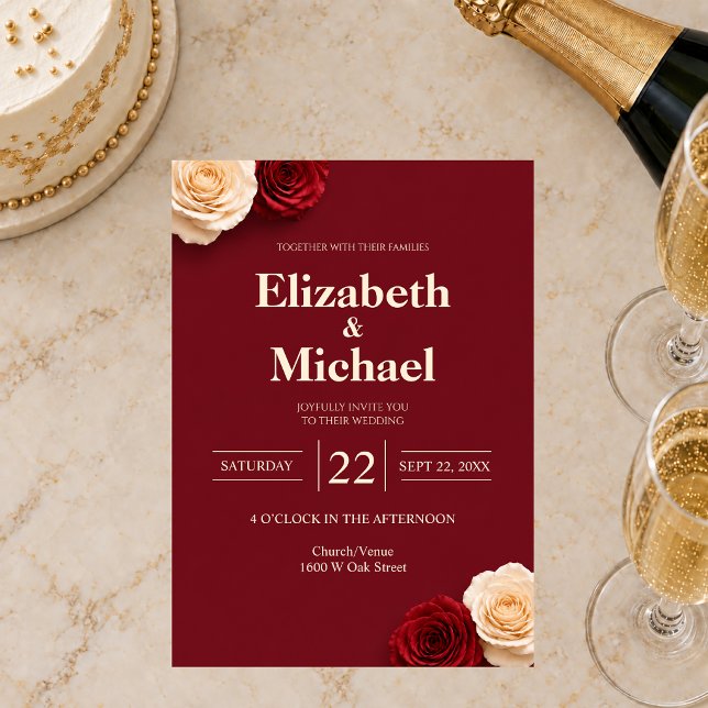 Red Rose Wedding Invitation (Creator Uploaded)