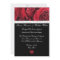 Red Rose Wedding Invitation with Grey Hearts