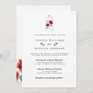Red Rose Wedding Invitations