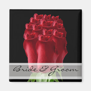 Red Rose Wedding Magnets Customise for Any Event-