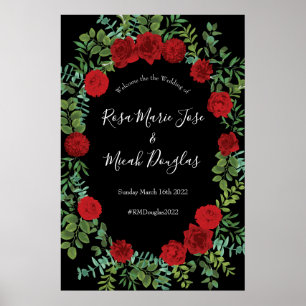 Red Rose Wedding Poster