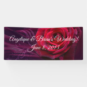 red Rose wedding reception Banner