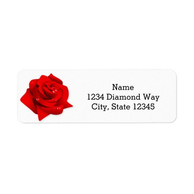 Red Rose White Elegant Chic (Front)