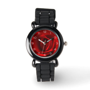 Red Rose White Numbers wacna Watch