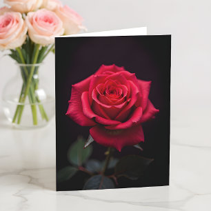 Red Rose Will You Be My Valentine? Card
