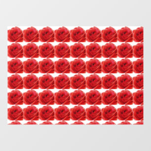 Red Rose Window Cling