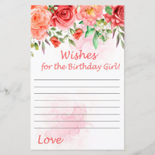 Red Rose Wishes for the birthday girl