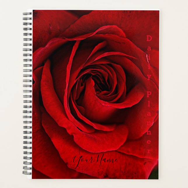 Red Rose with Photos - Daily Planner- HAMbWG Planner (Front)
