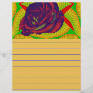 Red Rose Writing Paper
