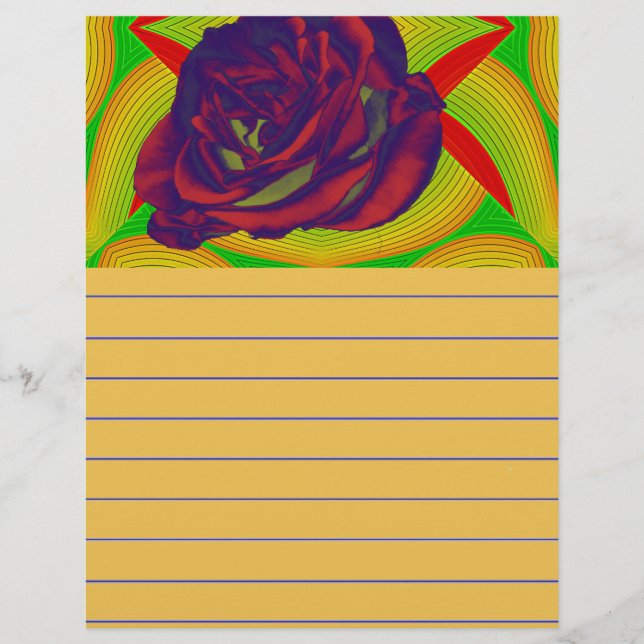 Red Rose Writing Paper (Front)