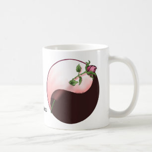 Red Rose yin yang mug