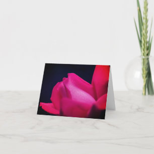 Red Rosebud Flower Customisable Note Card