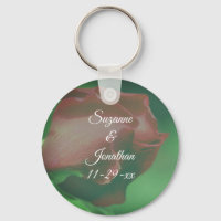Red Rosebud Flower Personalised Wedding 