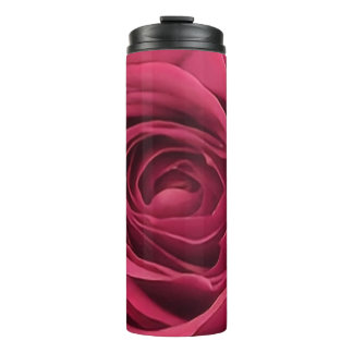Red Rosebud Thermal Tumbler