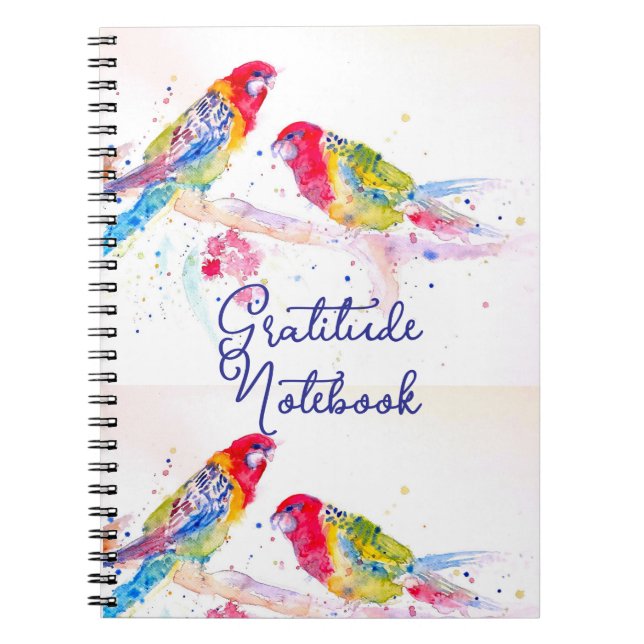 Red Rosella Parrot Parrots Birds Gratitude Journal (Front)