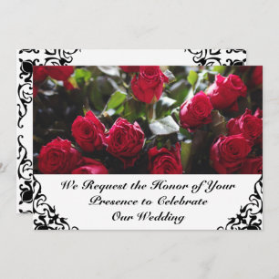 Red Roses 5" X 7" Invitation Card