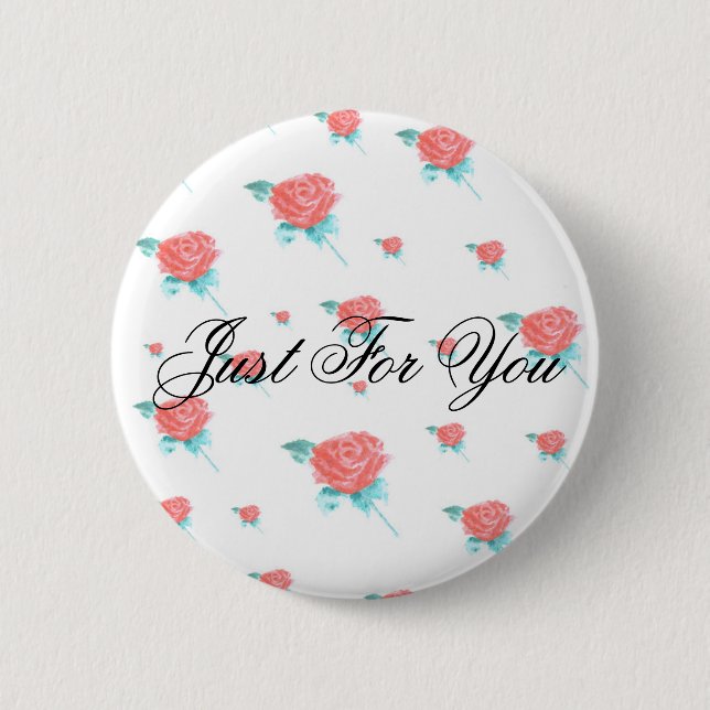 Red Roses 6 Cm Round Badge (Front)