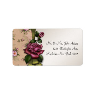 Red Roses Address Labels