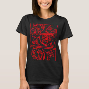 Red Roses Aesthetic Goth Punk Soft Grunge Clothing T-Shirt