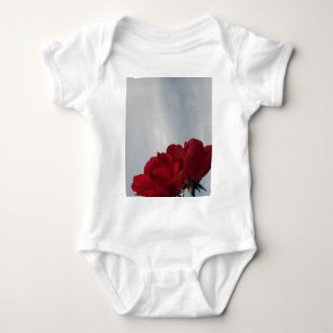 Red Roses Against a Bright Blue Sky Baby Bodysuit