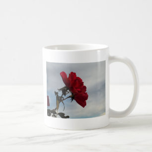 Red Roses Against a Bright Blue Sky Coffee Mug